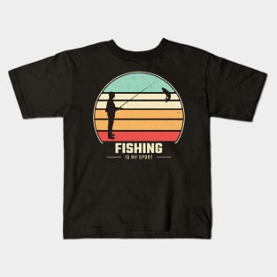 funny fishing Kids T-Shirt